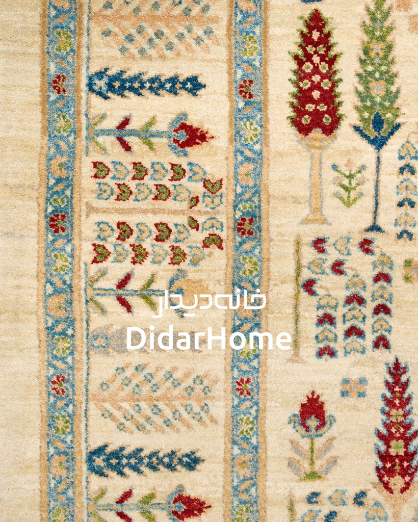 فرش دستباف محل طرح درخت زندگی نه متری