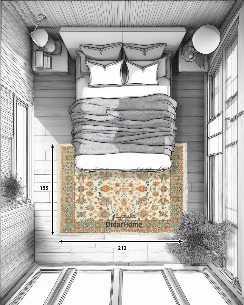 فرش دستباف سلطان آباد طرح افشان سه متری