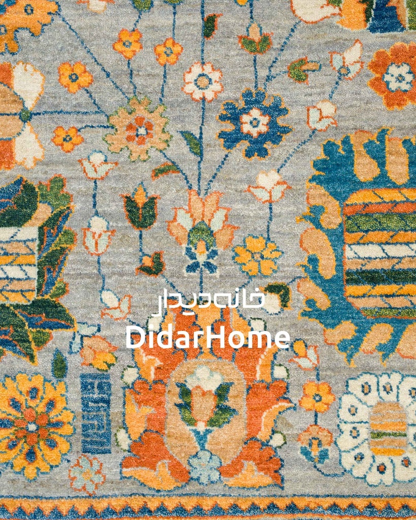 فرش دستباف کرمان طرح افشان نه متری