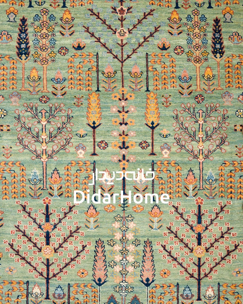 فرش دستباف قشقایی طرح درخت زندگی دوازده متری