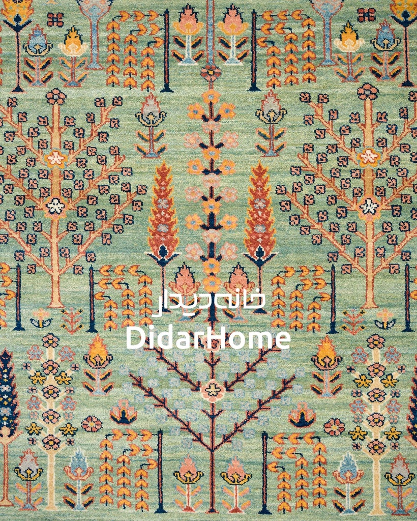 فرش دستباف قشقایی طرح درخت زندگی دوازده متری