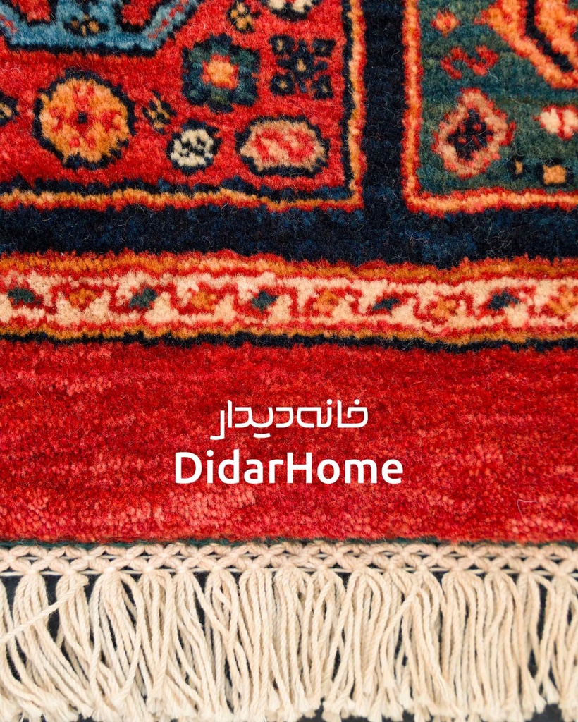 فرش دستباف قشقایی طرح کفساده ذرع و نیم