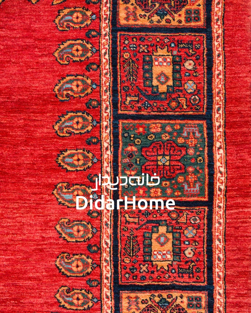 فرش دستباف قشقایی طرح کفساده ذرع و نیم