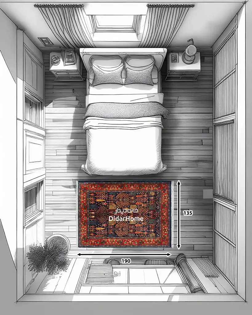 فرش دستباف بیجار گروس طرح درخت زندگی سه متری