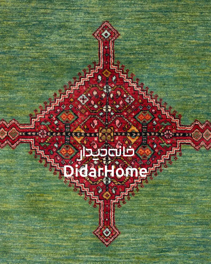 فرش دستباف قشقایی طرح ترنجی سه متری