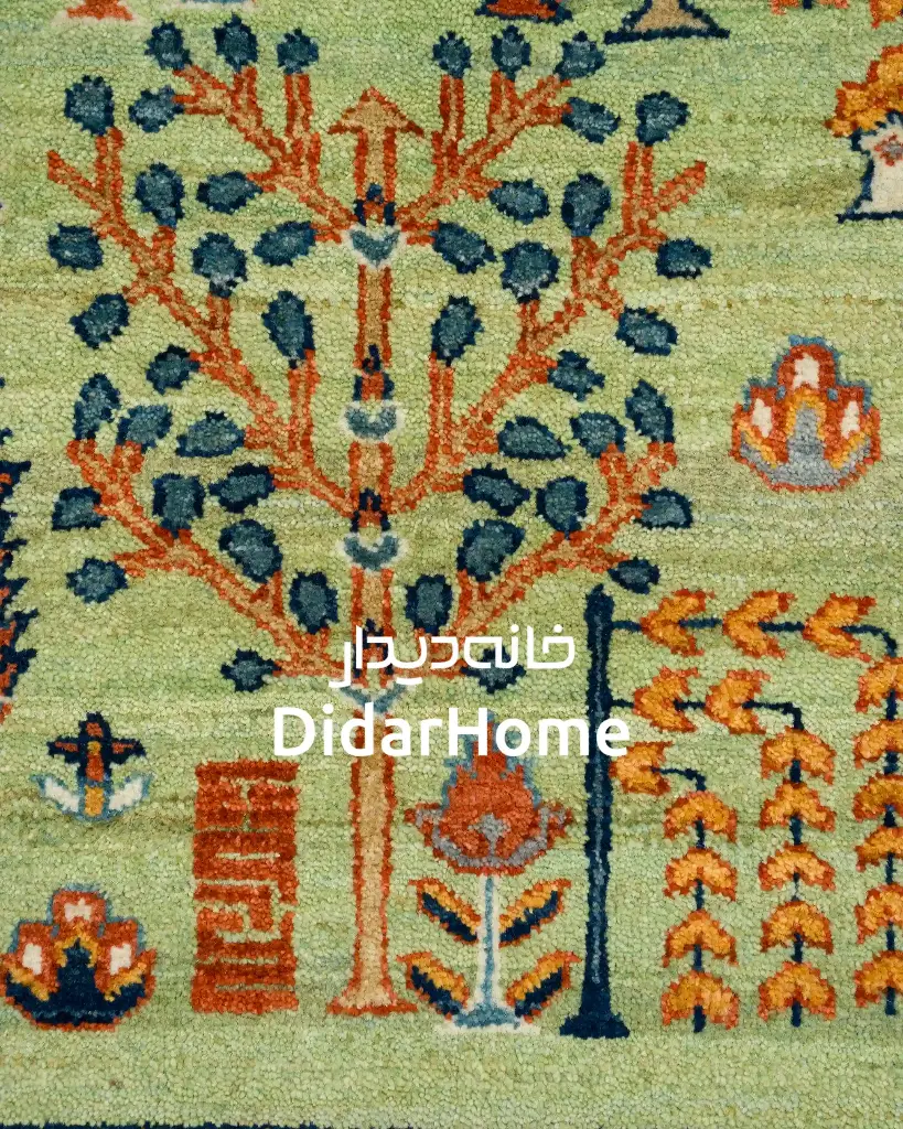 فرش دستباف قشقایی طرح درخت زندگی نه متری