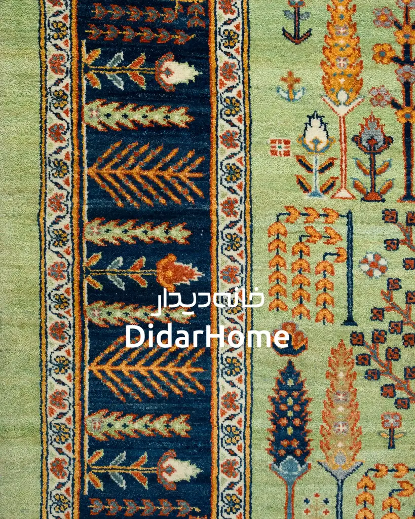 فرش دستباف قشقایی طرح درخت زندگی نه متری