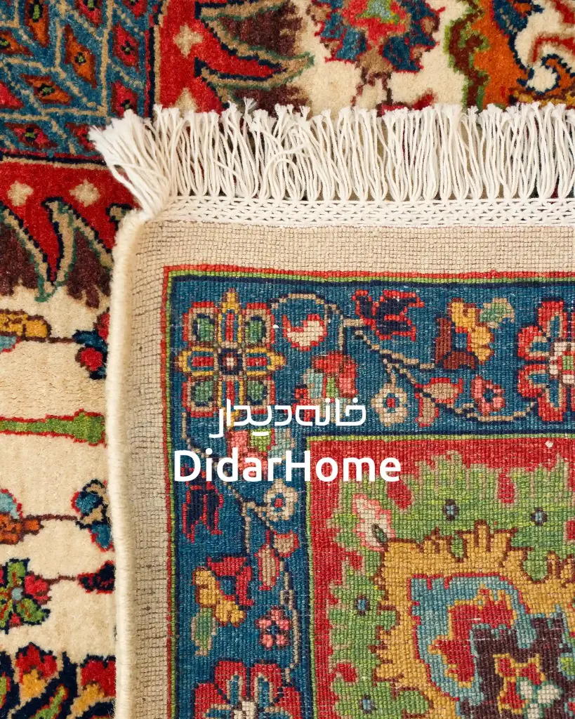 فرش دستباف تبریز  ۴۵ رج طرح افشان ذرع و نیم