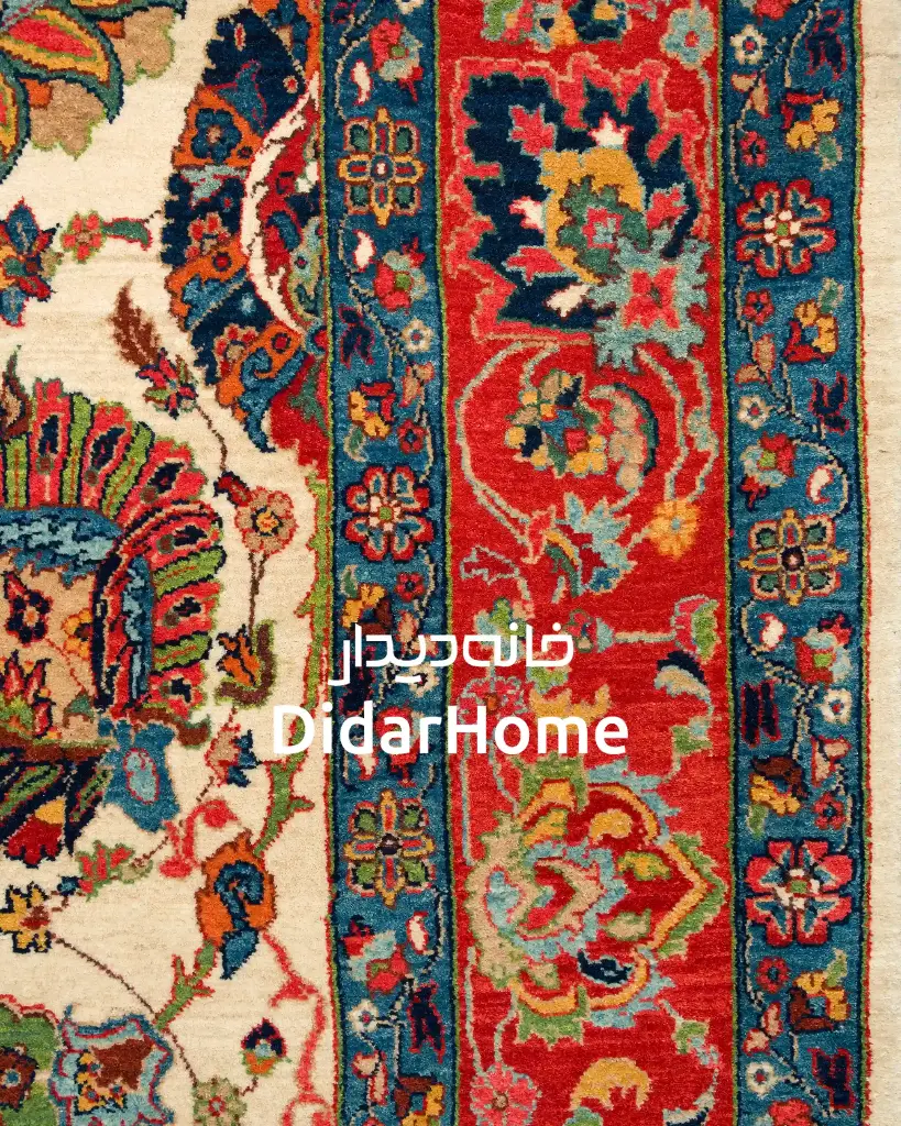 فرش دستباف تبریز  ۴۵ رج طرح افشان ذرع و نیم