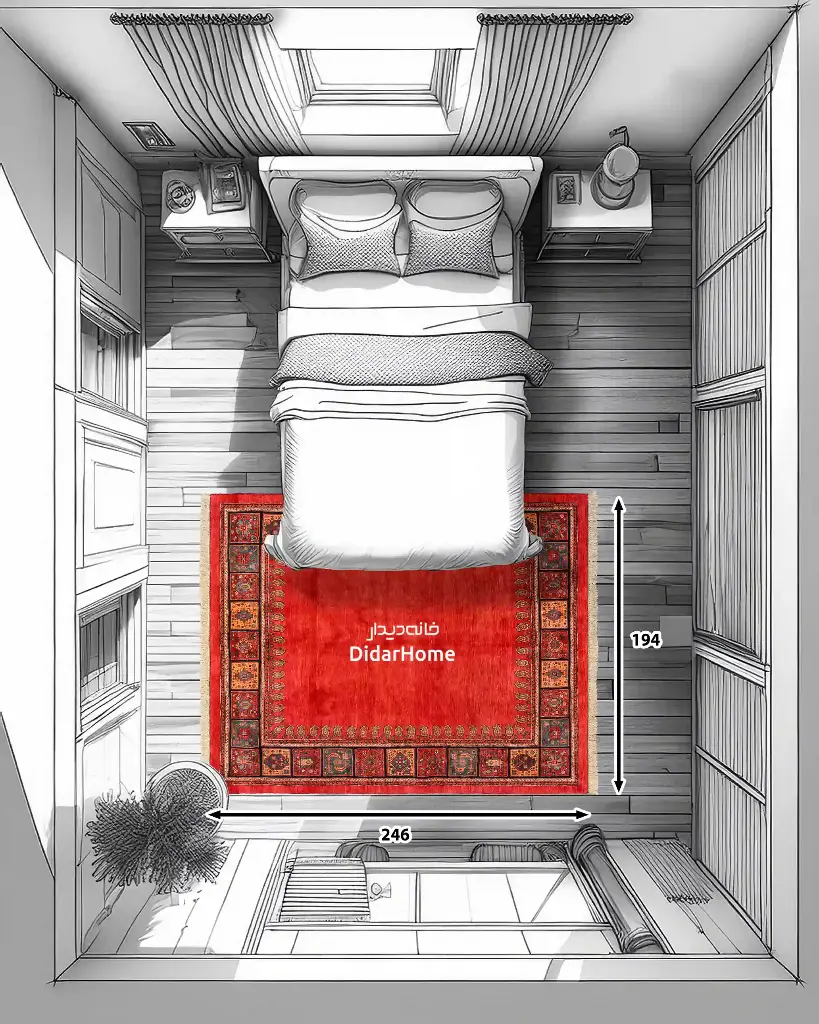 فرش دستباف قشقایی طرح کفساده چهار متری