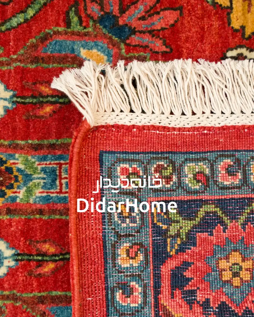 فرش دستباف بیجار طرح ترنجی ریزباف ذرع و نیم