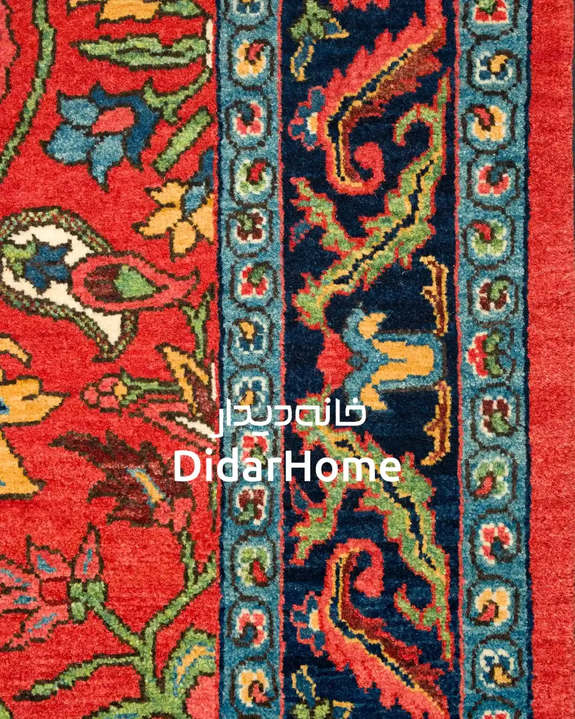 فرش دستباف بیجار طرح ترنجی ریزباف ذرع و نیم