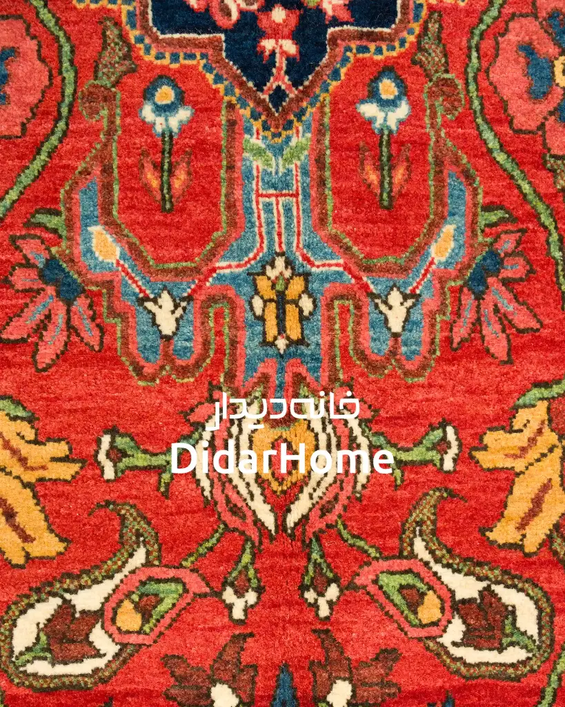 فرش دستباف بیجار طرح ترنجی ریزباف ذرع و نیم