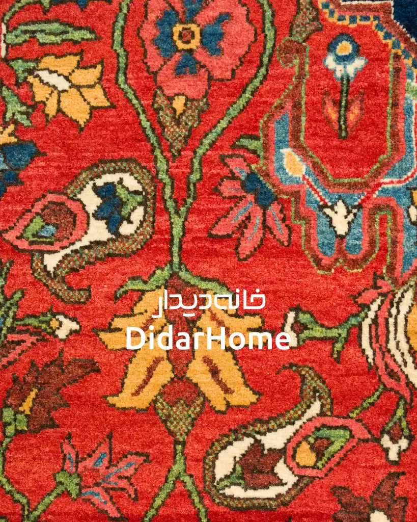 فرش دستباف بیجار طرح ترنجی ریزباف ذرع و نیم