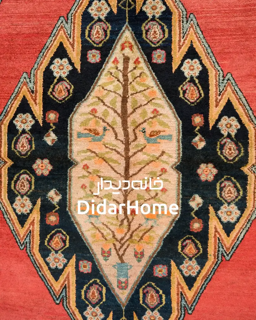 فرش دستباف آنتیک مزلقان طرح ترنجی سه متری