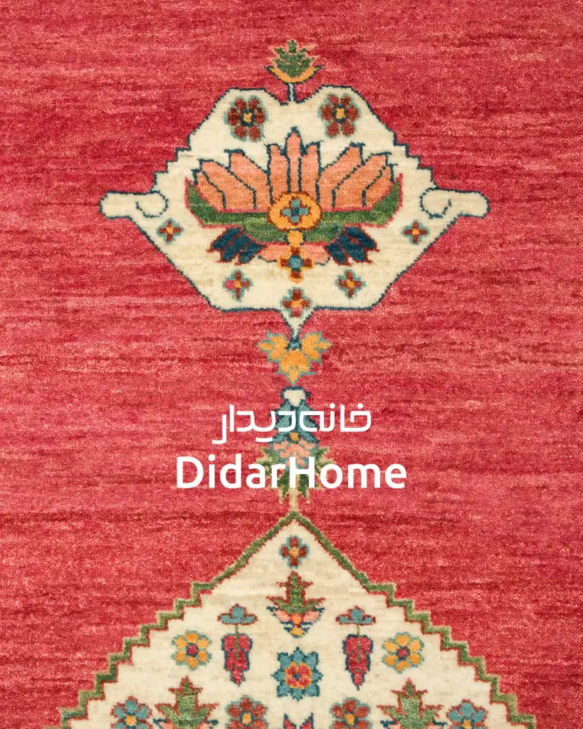 فرش دستباف قشقایی طرح ترنجی شش متری