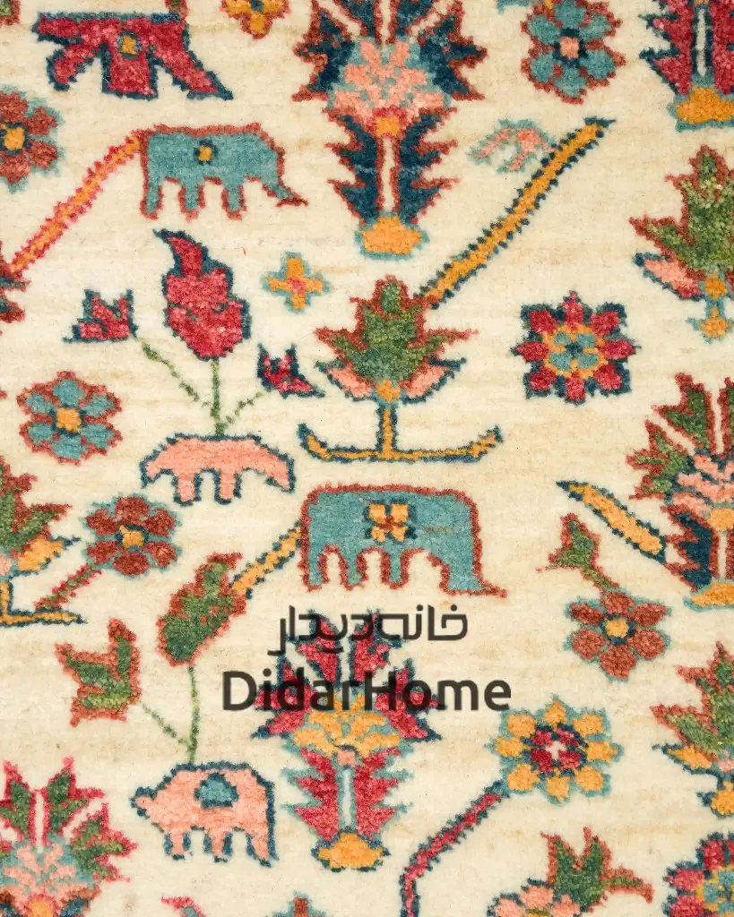 فرش دستباف قشقایی طرح ترنجی شش متری