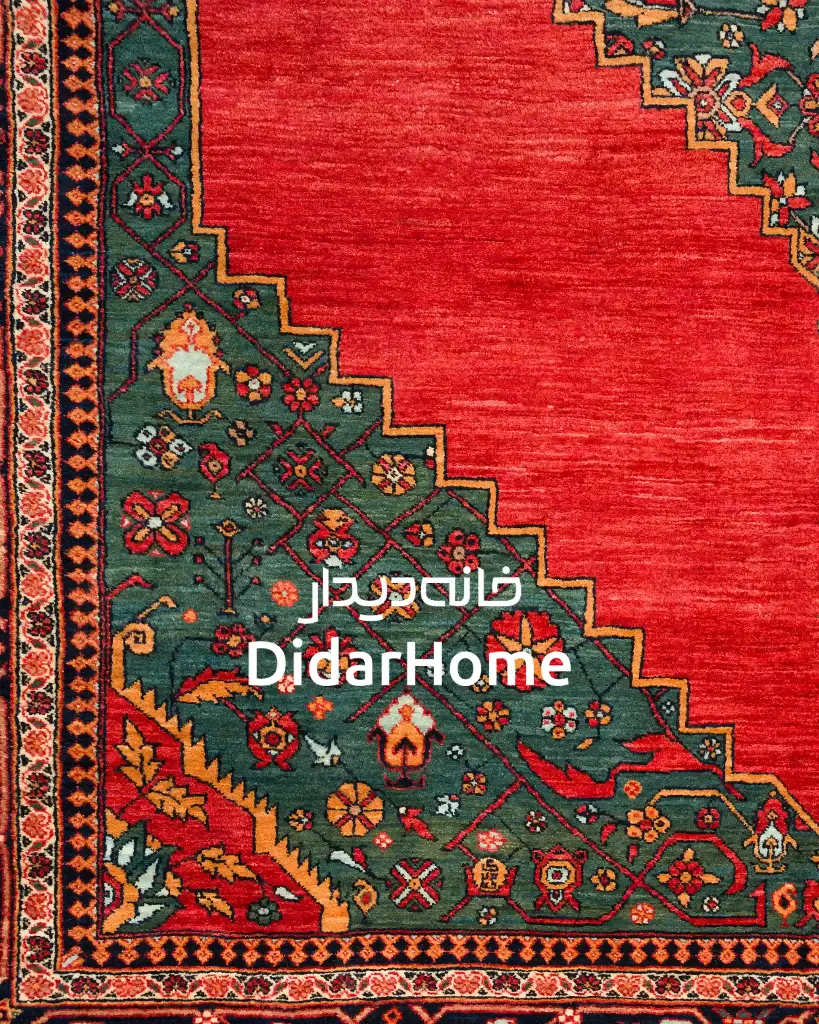 فرش دستباف بیجار طرح ترنجی شش متری