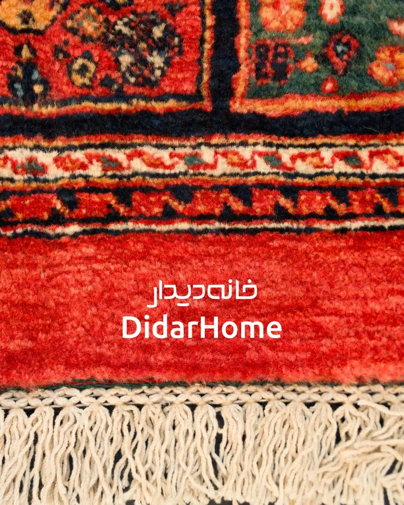 فرش دستباف قشقایی طرح کفساده سه متری