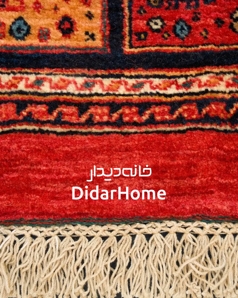 فرش دستباف قشقایی طرح کفساده چهار متری