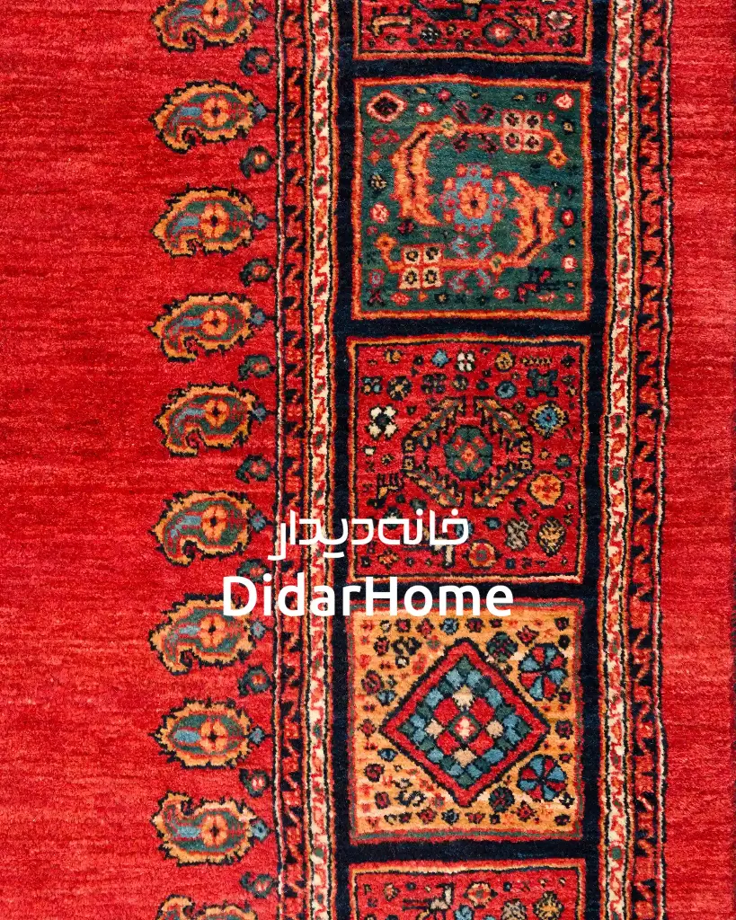 فرش دستباف قشقایی طرح کفساده چهار متری