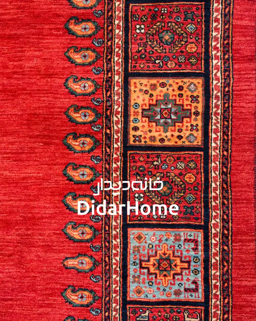 فرش دستباف قشقایی طرح کفساده شش متری