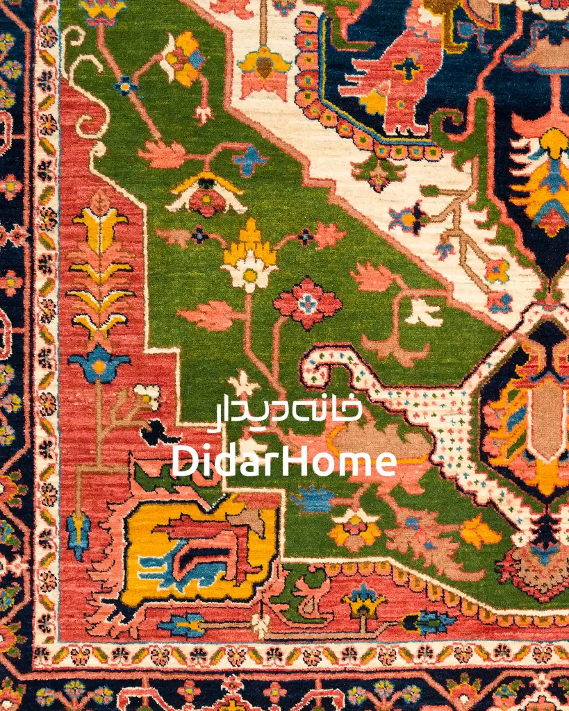 فرش دستباف هریس طرح ترنجی شش متری