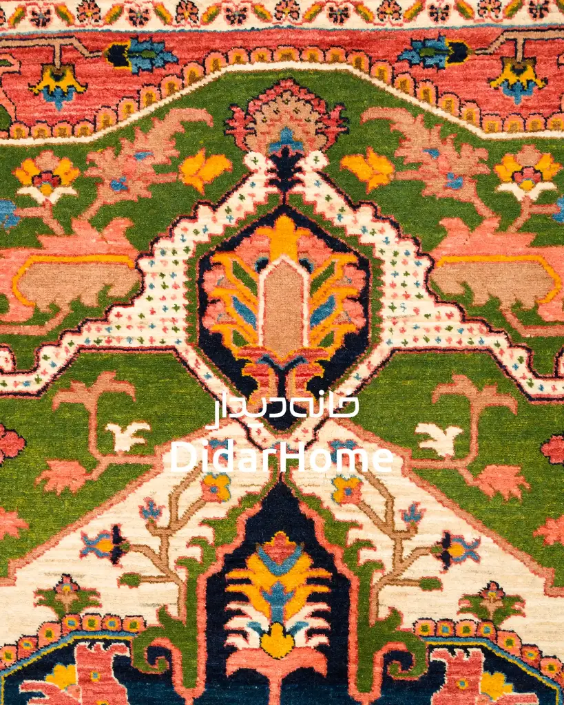 فرش دستباف هریس طرح ترنجی شش متری