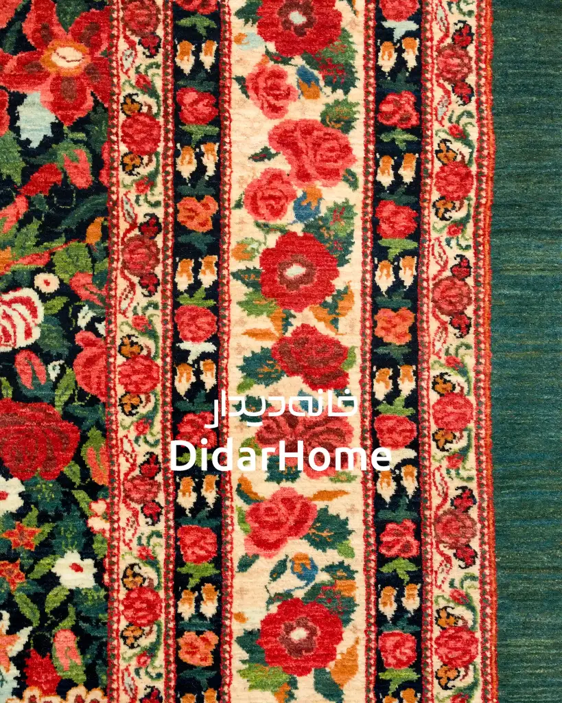 فرش دستباف بیجار طرح هزارگل نه متری