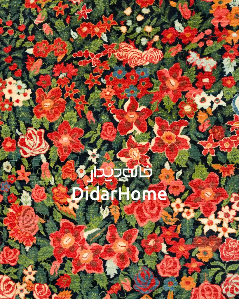 فرش دستباف بیجار طرح هزارگل نه متری