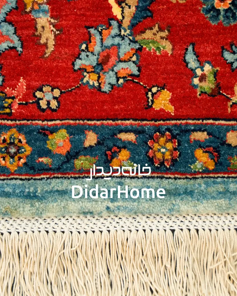 فرش دستباف تبریز ۵۰ رج  چله و گل ابریشم ریزباف طرح افشان چهار متری