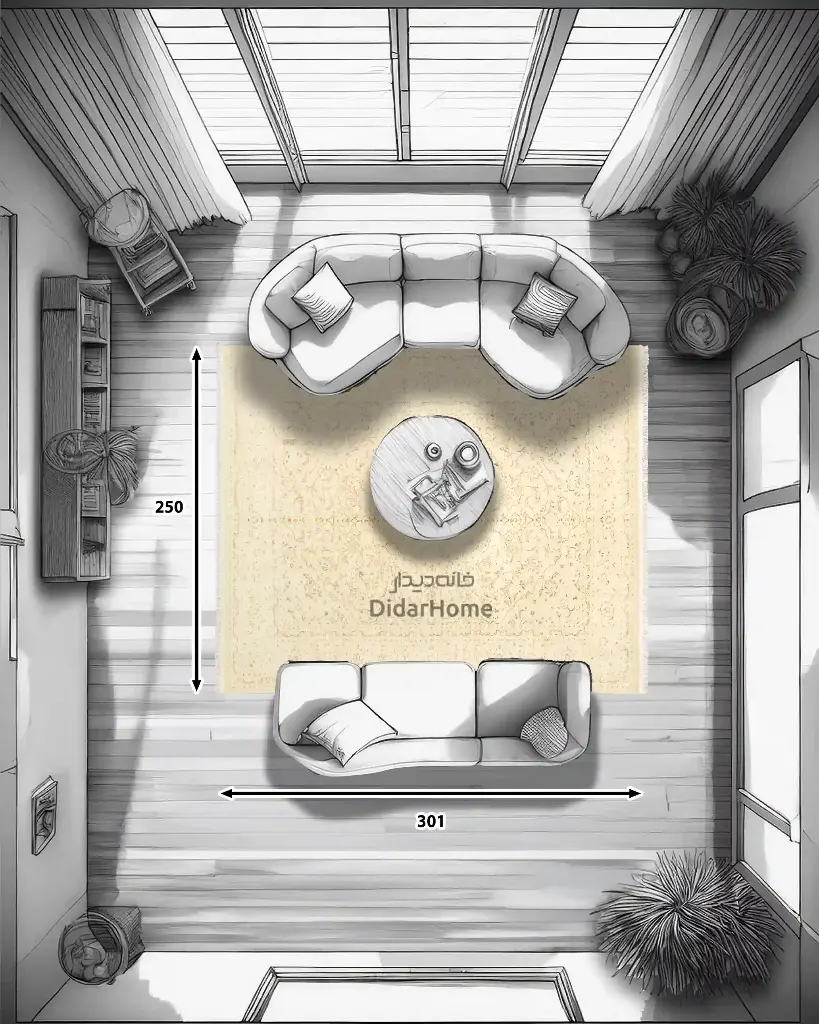 فرش دستباف ابریشم مدرن تبریز نه متری