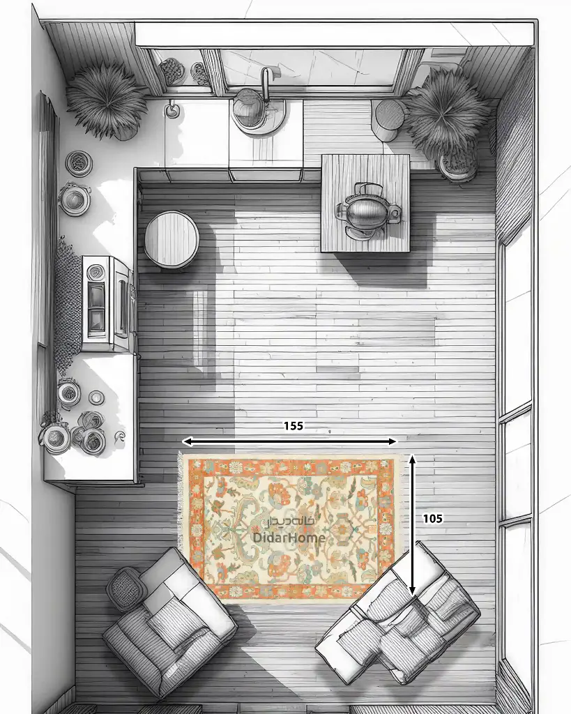 فرش دستباف سلطان آباد طرح افشان ذرع و نیم (زیگلر محل)