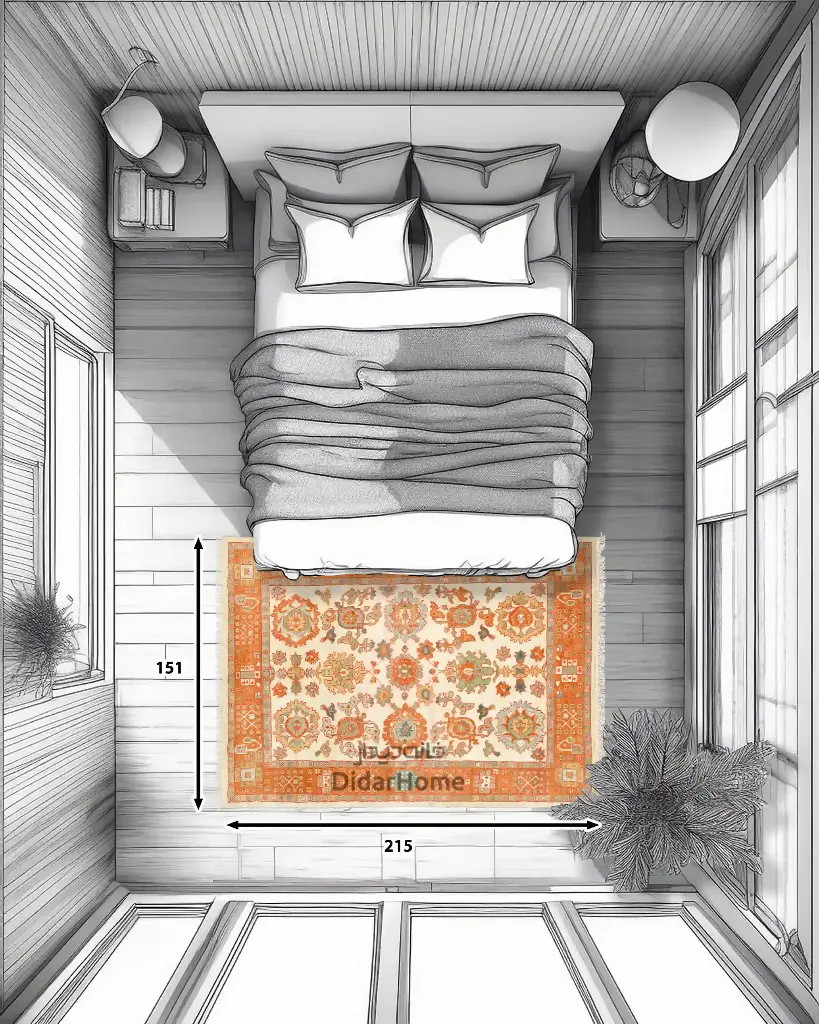 فرش دستباف سلطان آباد طرح افشان سه متری (زیگلر محل)