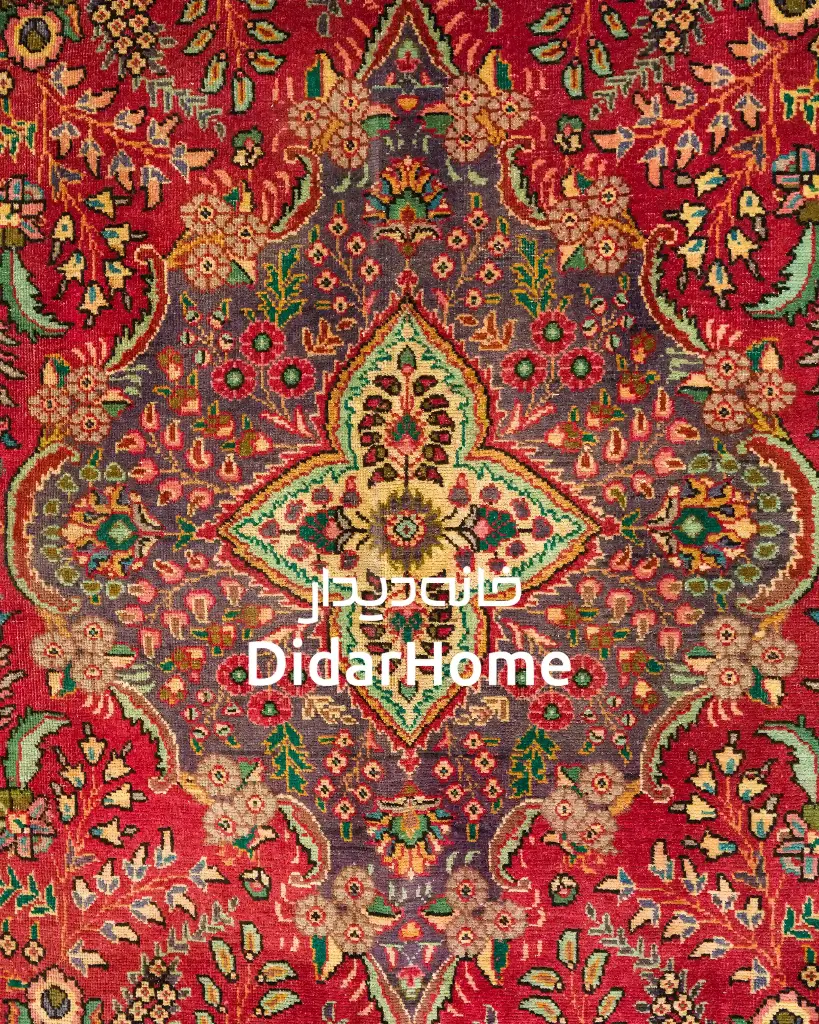 فرش دستباف مدرن تبریز طرح ترنجی نه متری