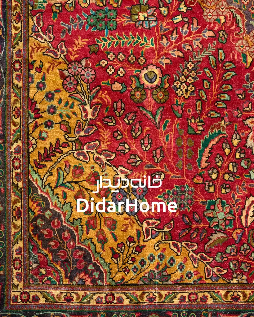 فرش دستباف مدرن تبریز طرح ترنجی نه متری