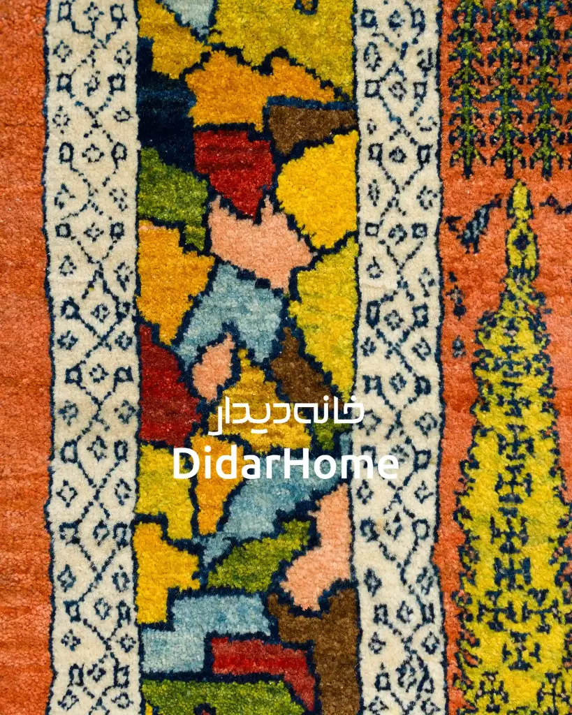 فرش دستباف قشقایی طرح درختی ذرع و نیم