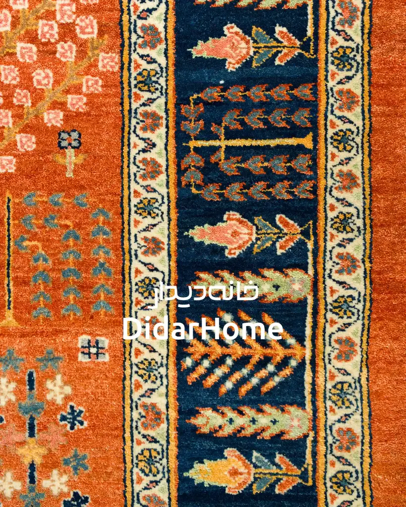 فرش دستباف قشقایی طرح درخت زندگی شش متری