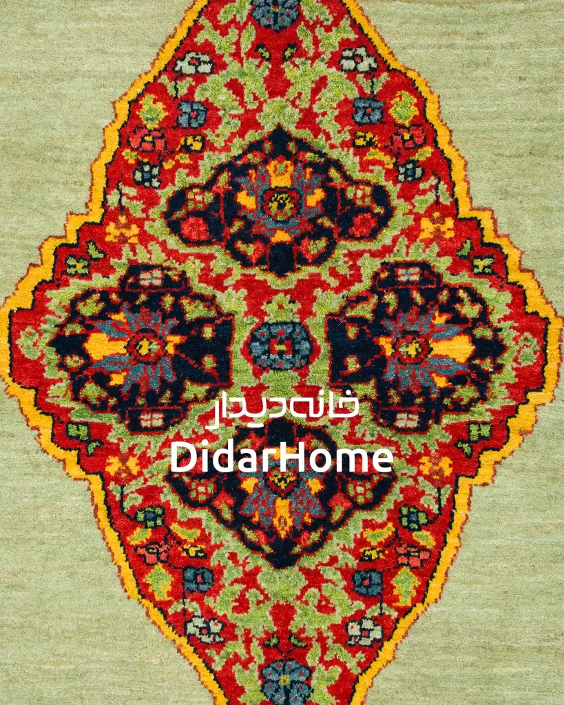 فرش دستباف بیجار گروس طرح ترنجی ذرع و نیم