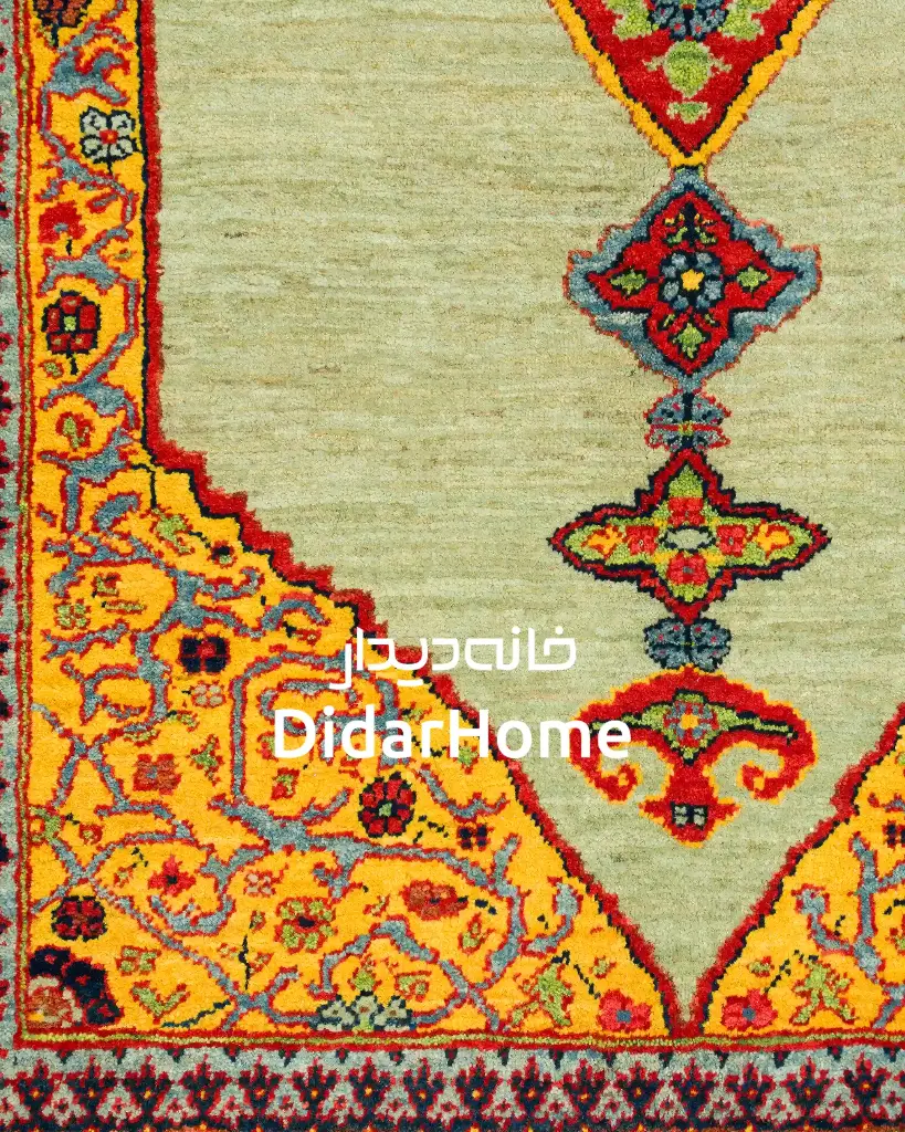 فرش دستباف بیجار گروس طرح ترنجی ذرع و نیم