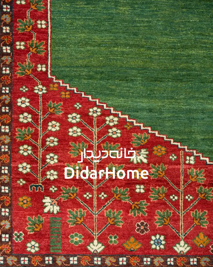 فرش دستباف قشقایی طرح ترنجی شش متری