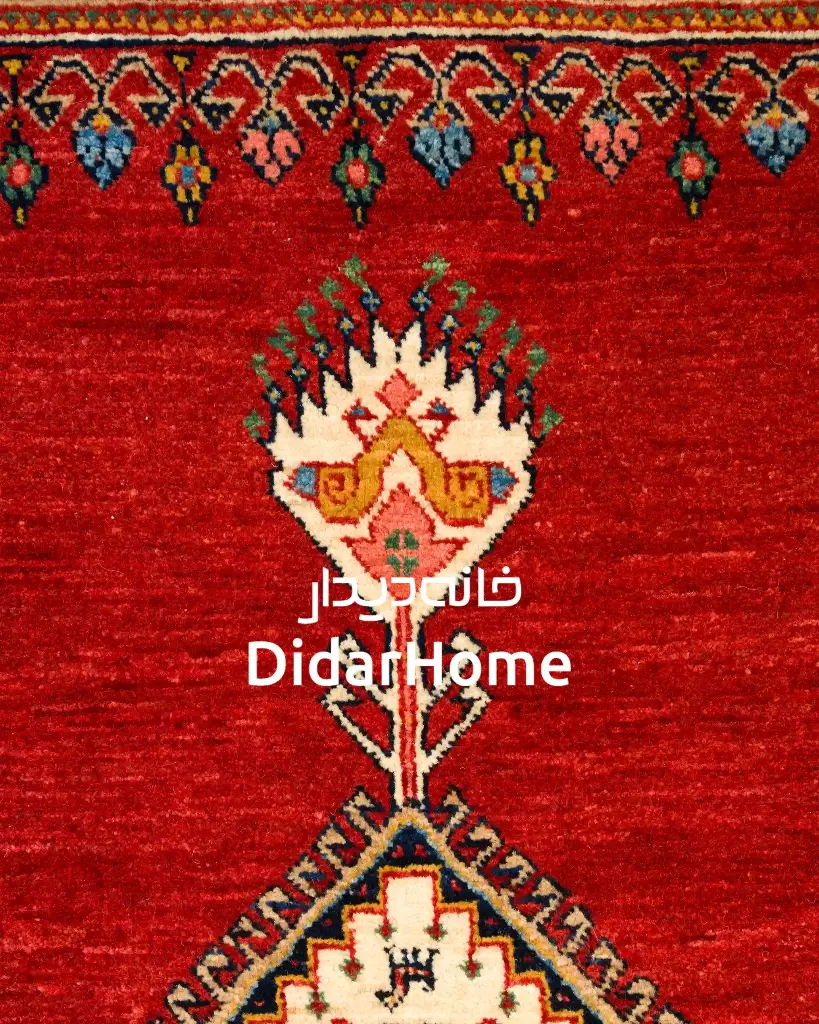 فرش دستباف قشقایی طرح ترنجی ۲/۰۹ متری