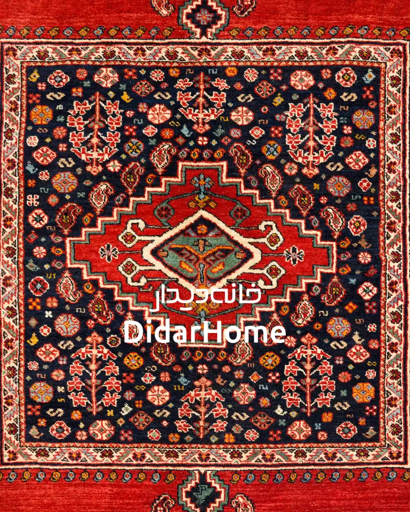 فرش دستباف قشقایی طرح ترنجی ۳/۳۸ متری