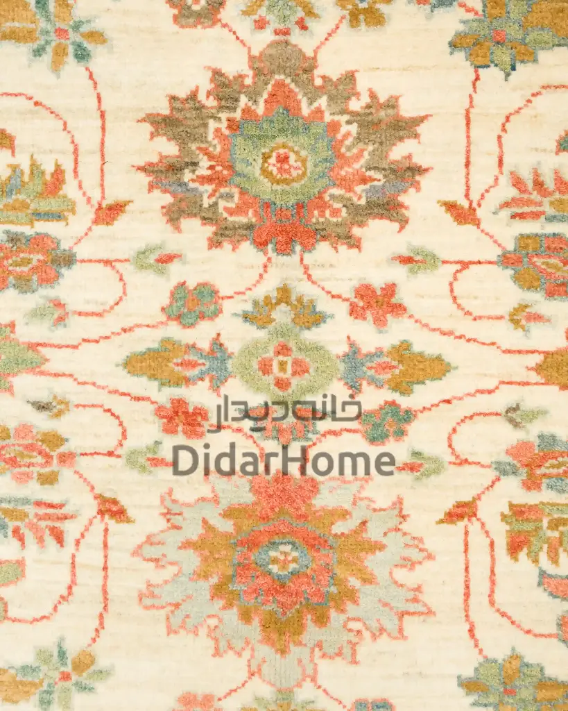 فرش دستباف سلطان آباد طرح افشان ۳/۸۹ متری (زیگلر محل)