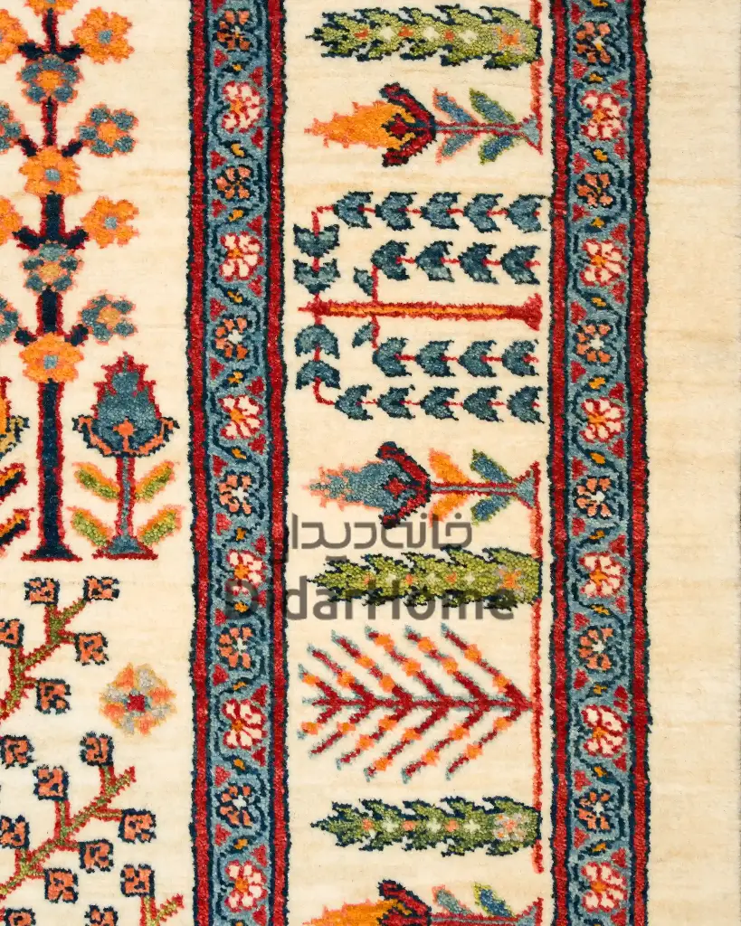 فرش دستباف قشقایی طرح درخت زندگی ۶/۳۶ متری