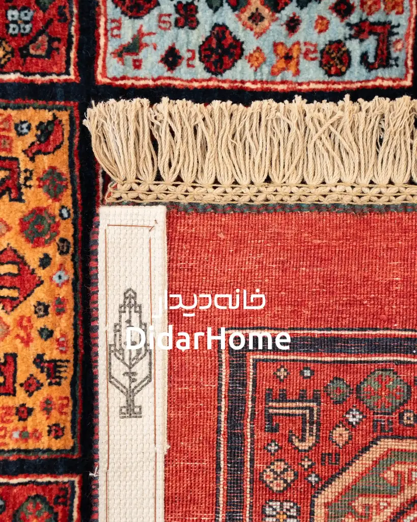 فرش دستباف قشقایی طرح خشتی ۴/۹۳ متری