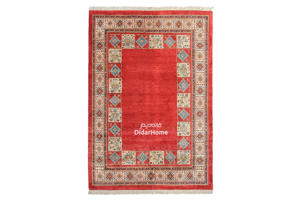 فرش دستباف قشقایی طرح کفساده شش متری