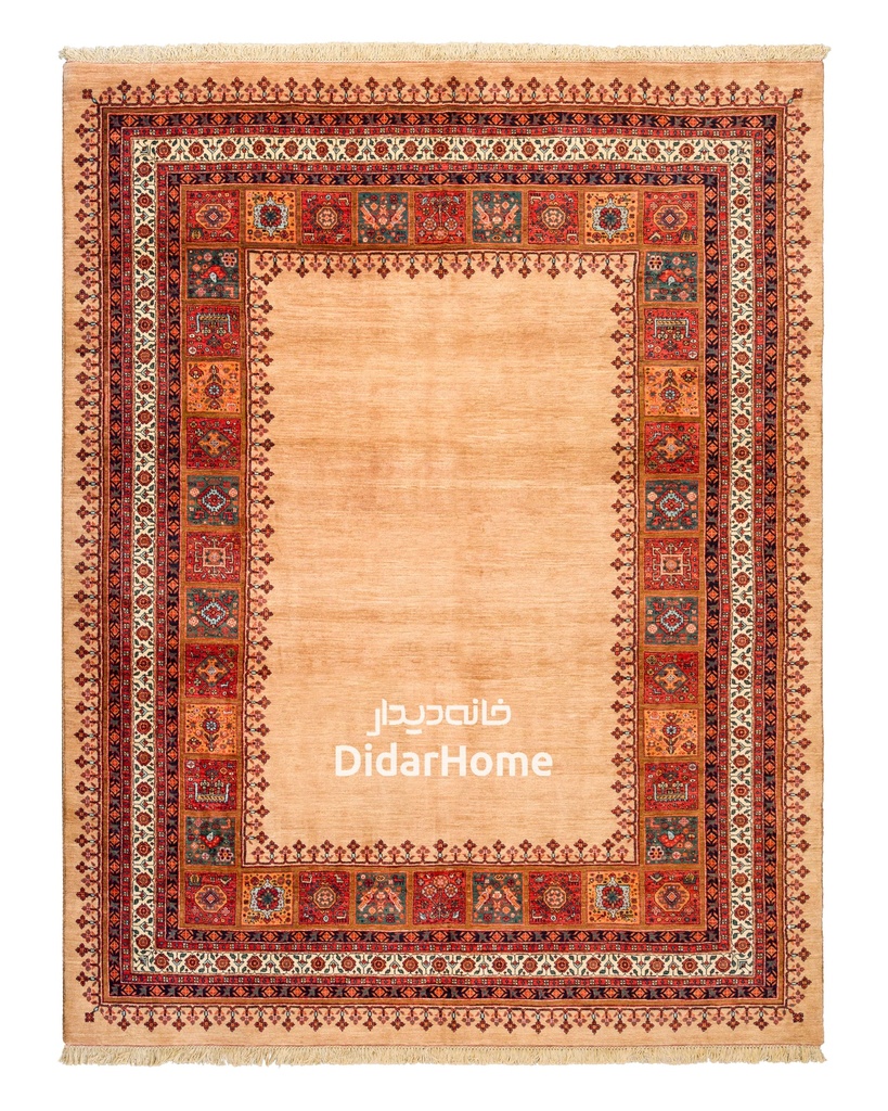 فرش دستباف قشقایی طرح کفساده ۸/۳۲ متری