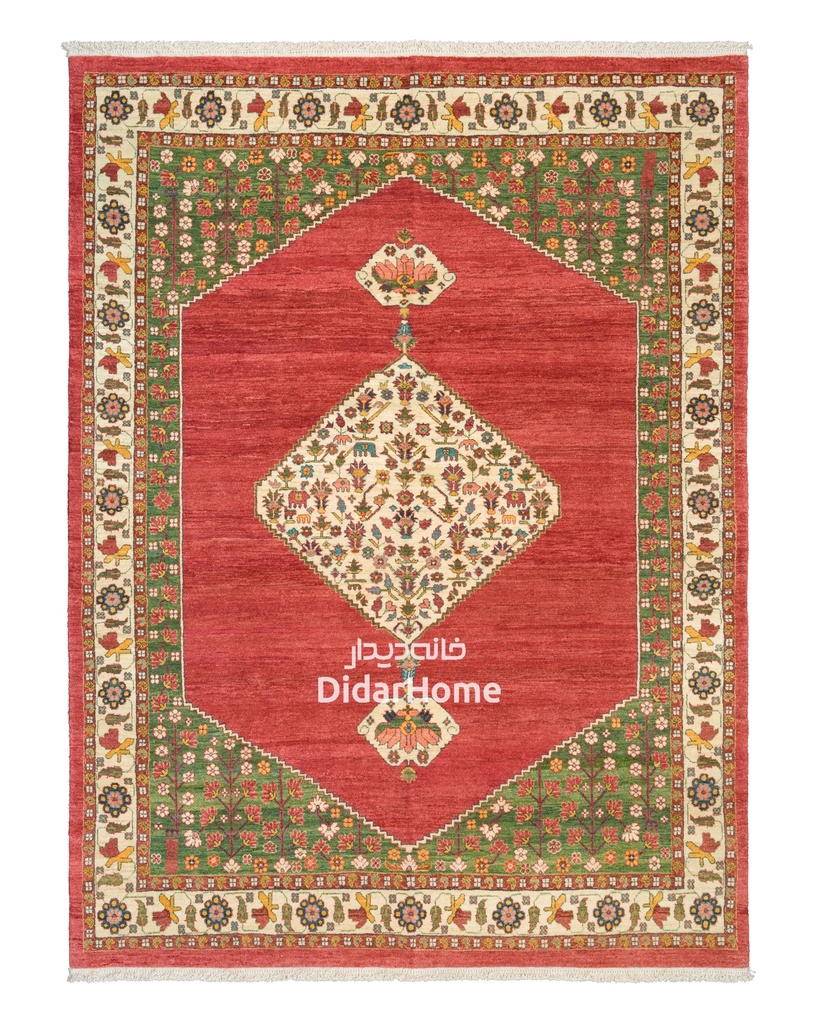 فرش دستباف قشقایی طرح ترنجی ۴/۳۲ متری