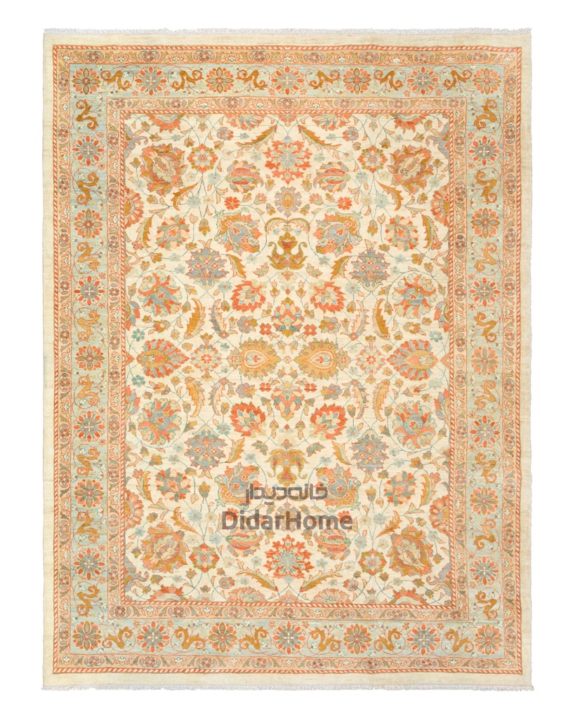 فرش دستباف سلطان آباد طرح افشان نه متری